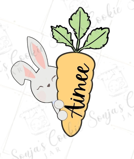 Peeking Bunny Name Plaque